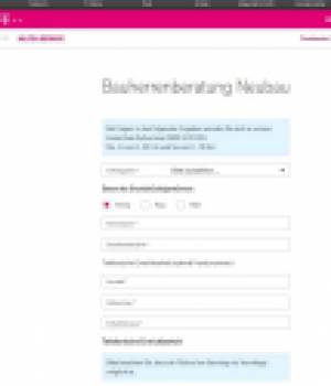 Muster Online-Fragebogen zum Bau Abschlusspunkt Telekom